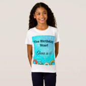 T-shirt voor kinderzwembadfeest (Voorkant volledig)