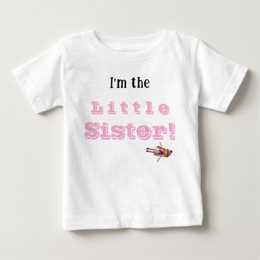 T-shirt voor kleine zusjes met leeftijd baby (Voorkant)