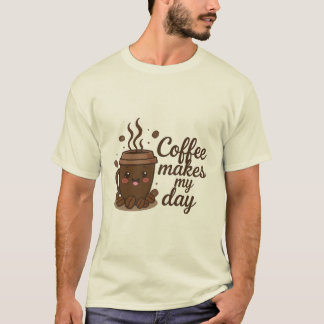 T-shirt voor koffieliefhebbers | Gezellige koffiev