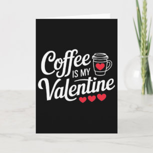 T-shirt voor koffieliefhebbers Valentijnsdag Koffi Kaart