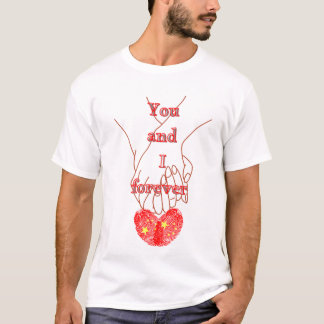 T-shirt voor koppels "Jij en ik voor altijd"