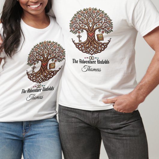 T-shirt voor koppels met gepersonaliseerd 'De avon