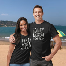 T-shirt voor koppels met huwelijksreis road trip