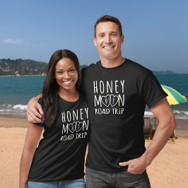 T-shirt voor koppels met huwelijksreis road trip