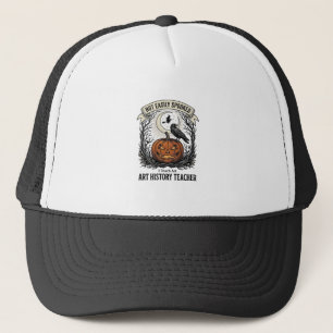 T-shirt voor kunstgeschiedenisleraar met griezelig trucker pet