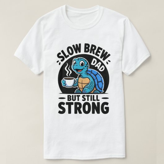 T-shirt voor langzame koffie papa (Design voorkant)