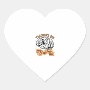 T-shirt voor leraren Halloween Vintage gegraveerde Hart Sticker