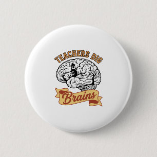 T-shirt voor leraren Halloween Vintage gegraveerde Ronde Button 5,7 Cm