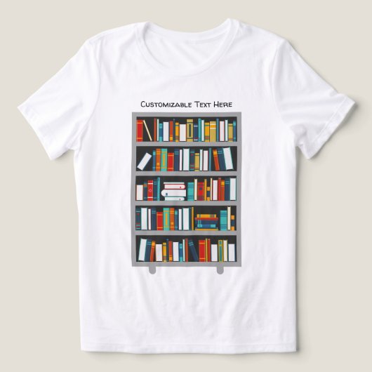 T-shirt voor lezers - Boekenwurm (Design voorkant)