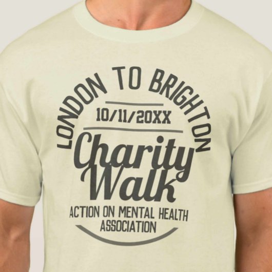 T-shirt voor liefdadigheidswandeling of ander even