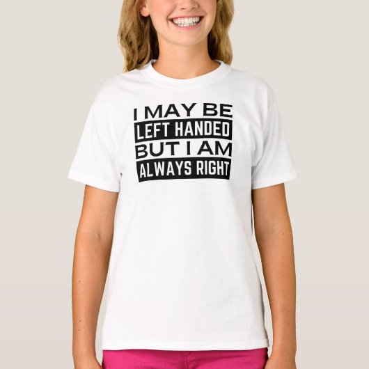 T-shirt voor linkshandigen (Voorkant)