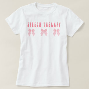 T-shirt voor logopedie, SLP-shirt, Roze linten, SL