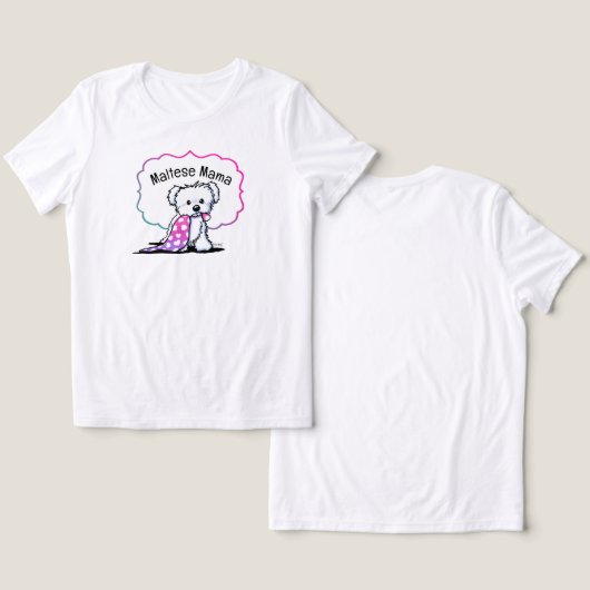 T-shirt voor Maltese Moeder (Ontwerp Voorkant & Achterkant)