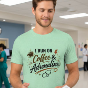 T-shirt voor mannelijke verpleegkundigen 'Ik loop