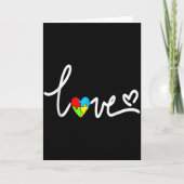 T-shirt voor mannen en vrouwen met autisme bewustz kaart (Voorkant)