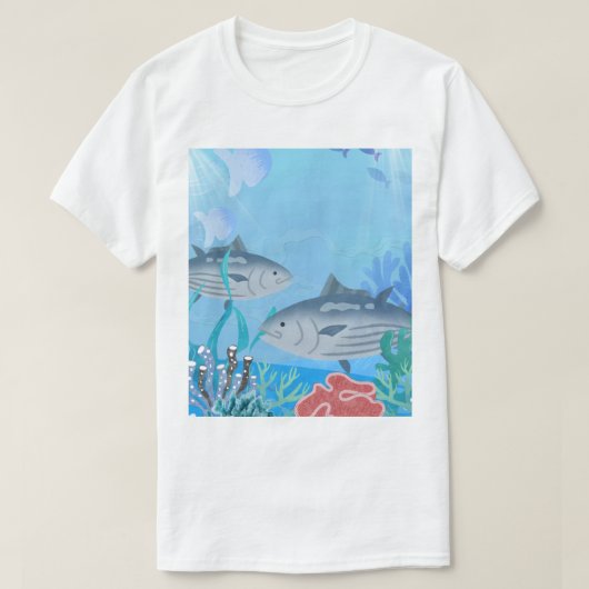 T-shirt voor mannen fich oceaan (Design voorkant)