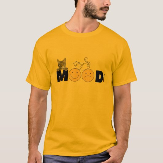 T-shirt voor mannen Grappige Kat Humeur (Voorkant)