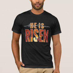 T-shirt voor mannen Hij is niet hier HIJ IS OPGEWE