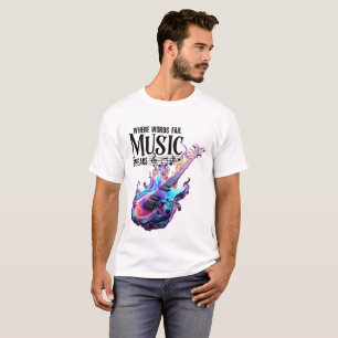 T-shirt voor mannen inspiratie muziek elektrische