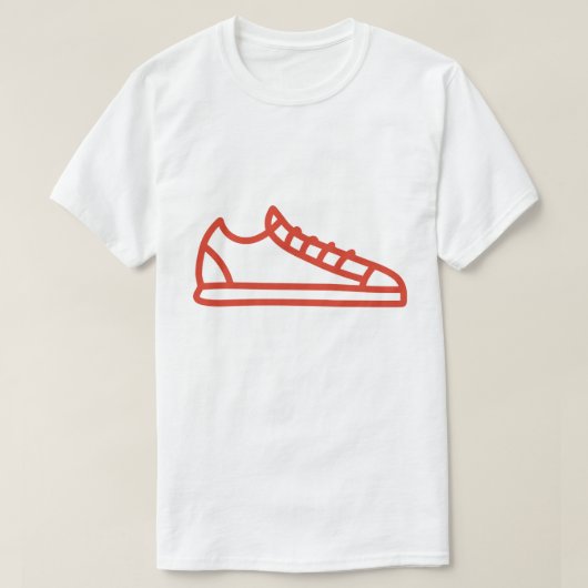 T-shirt voor mannen logo schoenen (Design voorkant)