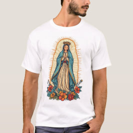 T-shirt voor mannen met afbeelding van de Maagd va