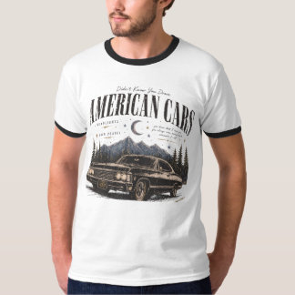 T-shirt voor mannen met Amerikaanse auto's