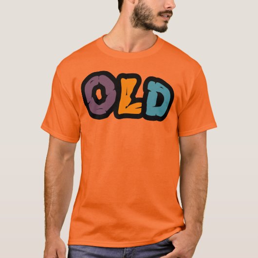 T-shirt voor mannen met basisdesign 'OUD' (Voorkant)