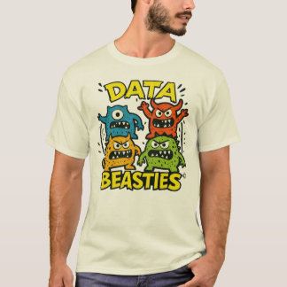 T-shirt voor Mannen met Grijze Data Beestjes (team