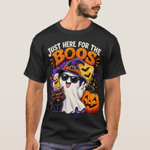 T-shirt voor mannen met Halloween-thema: 'Hier gew