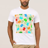 T-shirt voor mannen met puzzelstukken (Voorkant)