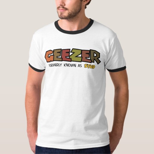 T-shirt voor mannen met tekst 'Geezer' (Voorkant)