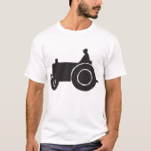 T-shirt voor mannen met tractor silhouet (Voorkant)