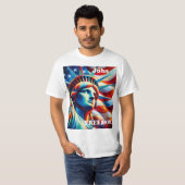 T-shirt voor mannen met Vrijheidsbeeld (Voorkant volledig)