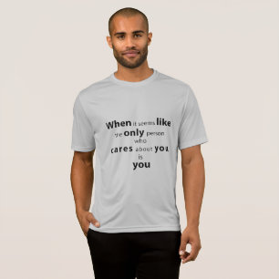 T-shirt voor mannen met wijsheidsquote