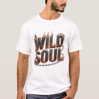 T-shirt voor mannen met wilde ziel – Licht Vlam &