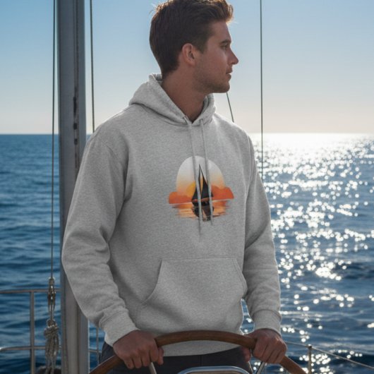 T-Shirt voor Mannen met Zeilboot
