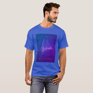 T-shirt voor mannen Vintage Zeilavontuur Grafisch