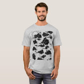 T-shirt voor mannen wolken ontwerp (Voorkant volledig)