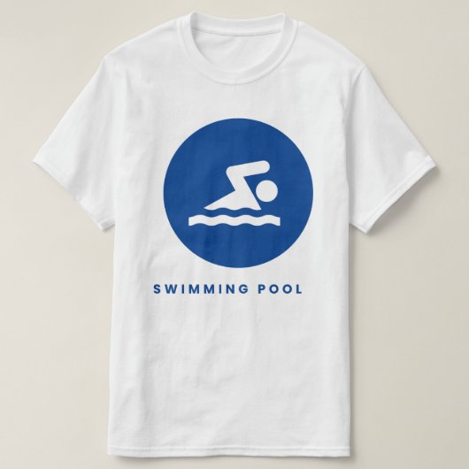 T-shirt voor mannen zwembad  (Design voorkant)