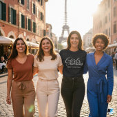 T-shirt voor meidenweekend op maat locatie datum