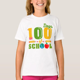 T-shirt voor meisjes 100 dagen school