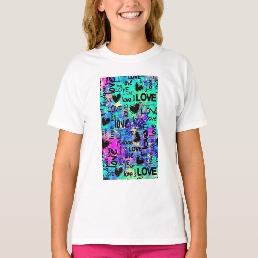 T-shirt voor meisjes - Comfortabele alledaagse Ess (Voorkant)