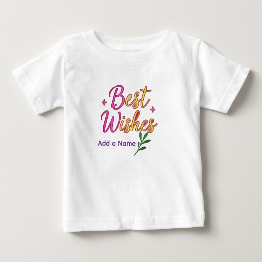 T-shirt voor meisjes met beste wensen (Voorkant)