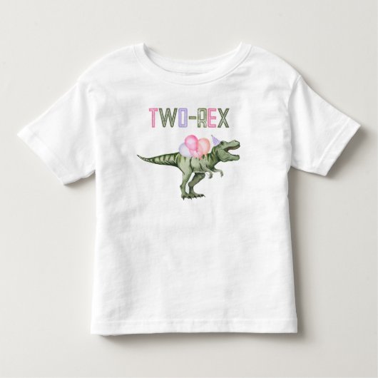 T-shirt voor meisjes met twee T-Rex (Voorkant)
