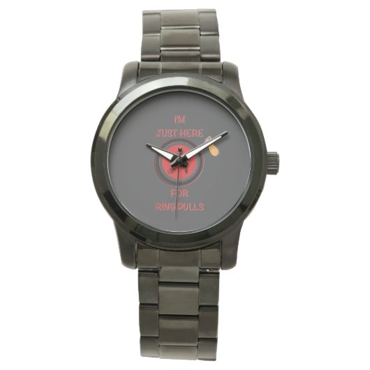 T-shirt voor metaaldetectoristen met ringpullen horloge (Voorkant)