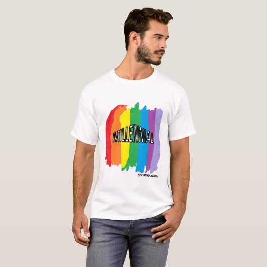 T-shirt voor MILLENNIALS (Voorkant volledig)