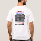 T-Shirt voor mobiel hoofdlicht (Achterkant)