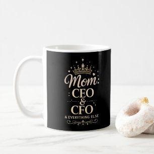 T-shirt voor Moeder CEO & CFO – Grappig Moederdag Koffiemok