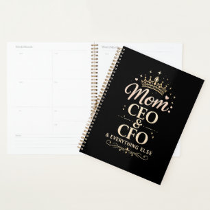 T-shirt voor Moeder CEO & CFO – Grappig Moederdag Planner
