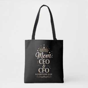 T-shirt voor Moeder CEO & CFO – Grappig Moederdag  Tote Bag